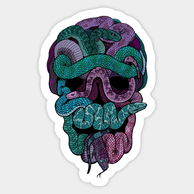 Snake Skull (Cosmic) Sticker by Dollars To Donuts